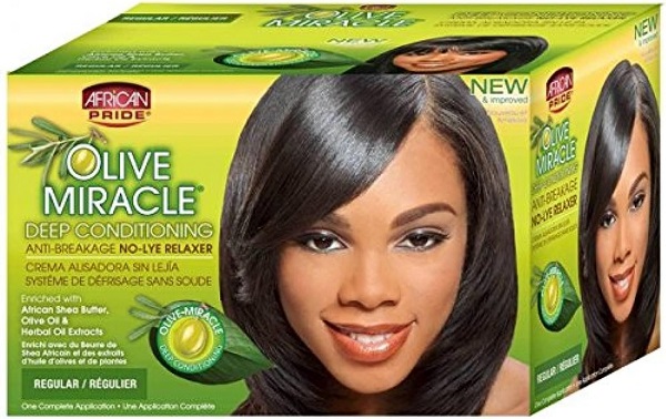 African Pride Olive Miracle No-Lye Relaxer Kit Regular